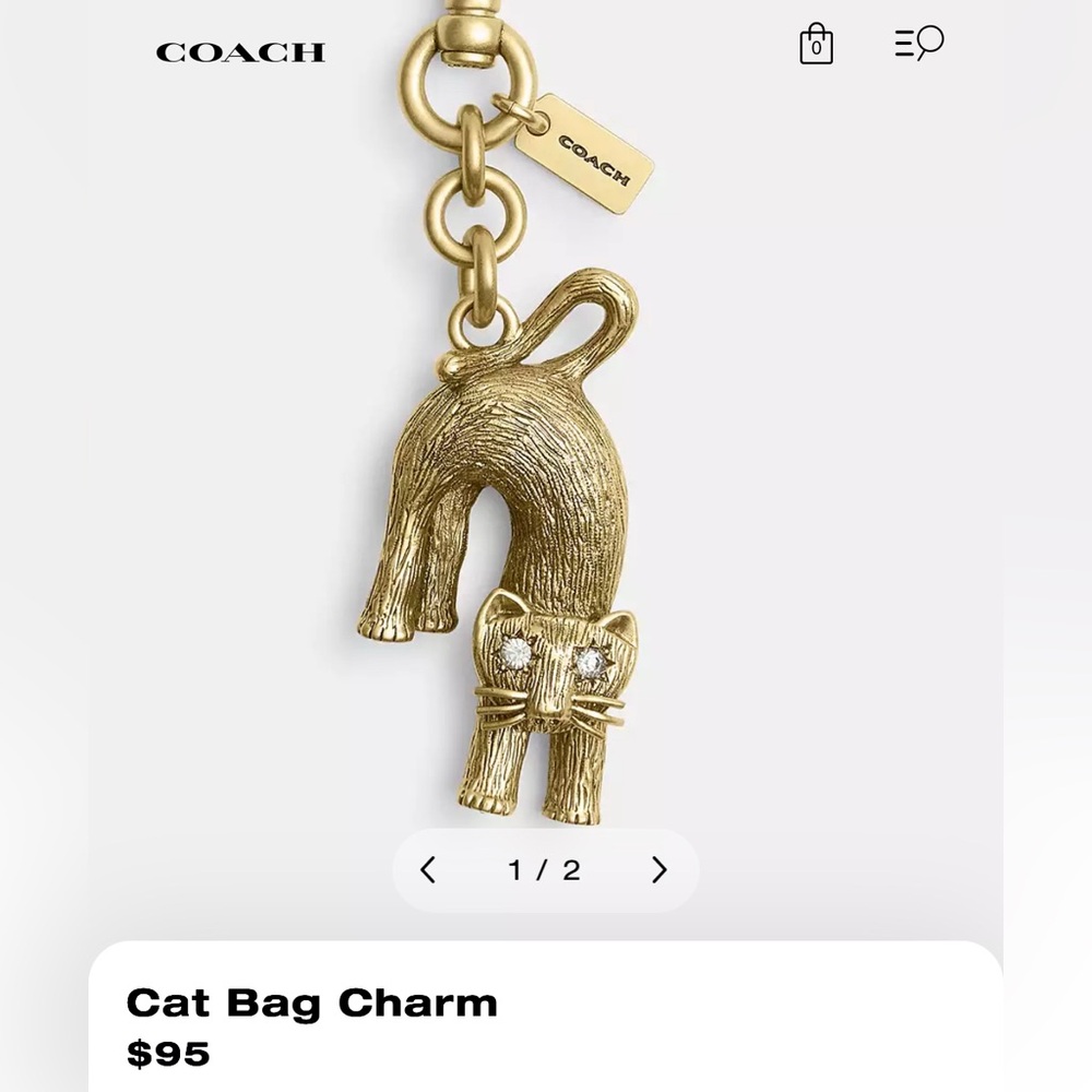 Coach Cat Bag Charm